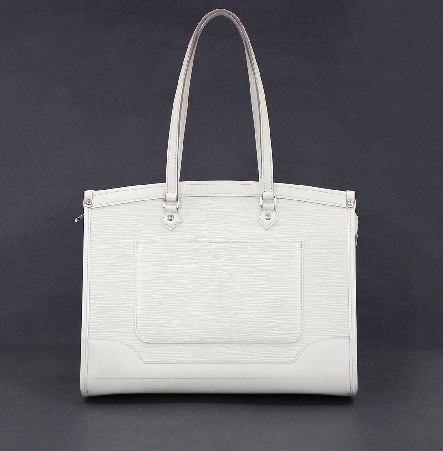 Louis Vuitton White EPI Leather Madeleine GM Bag