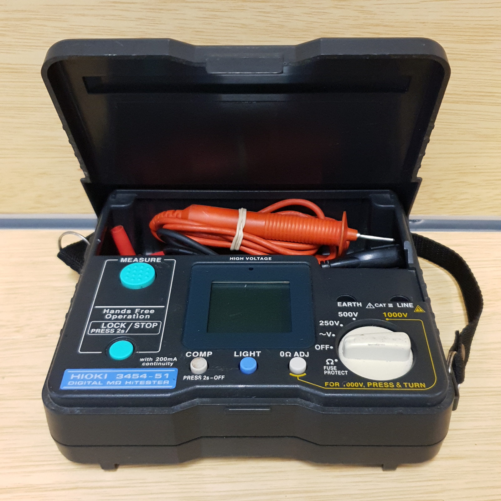 Hioki 345451 mOhm HiTester with Continuity & AC Voltage Testing