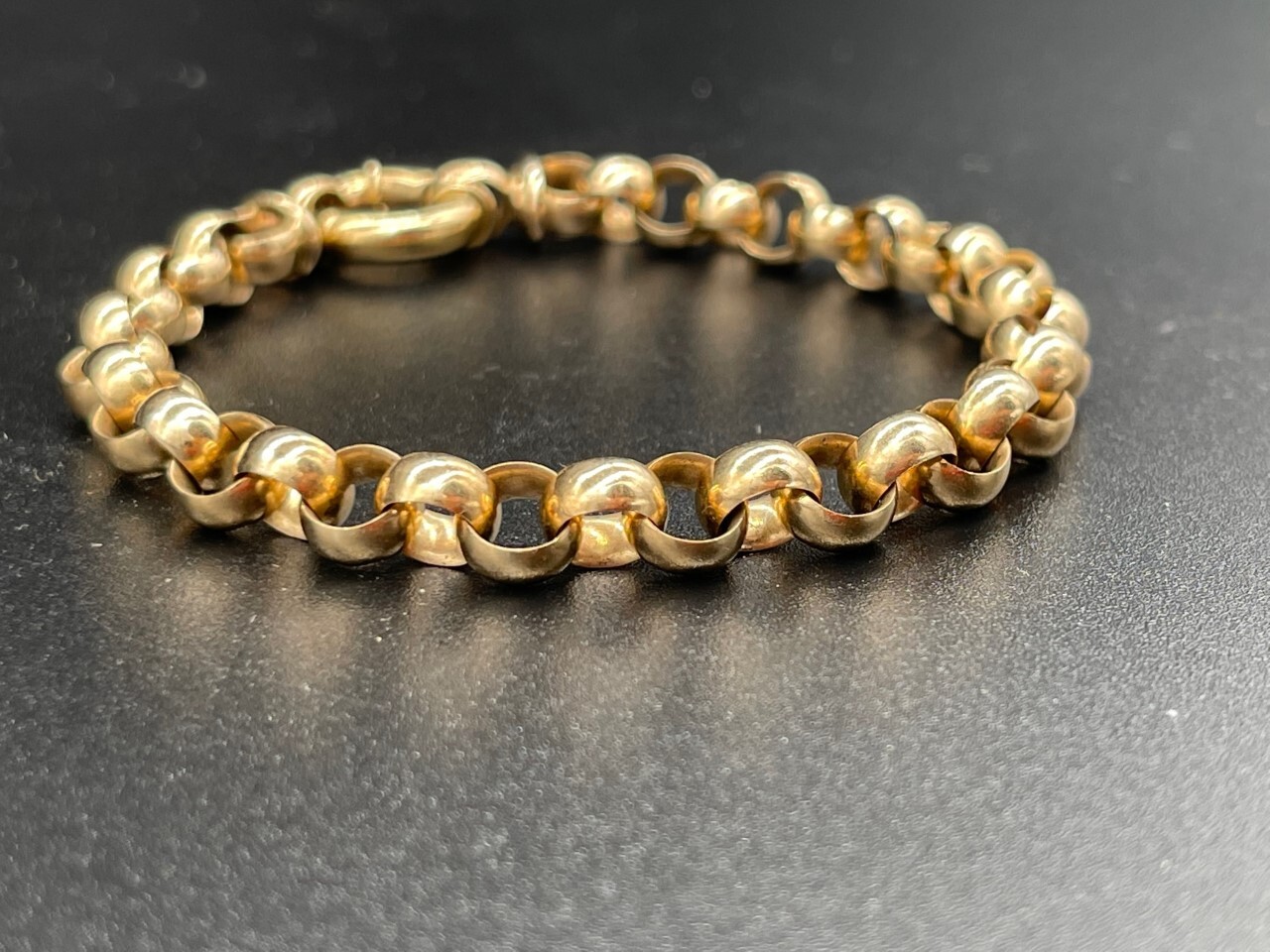9ct Yellow Gold TBar Belcher Chain Bracelet  HSamuel