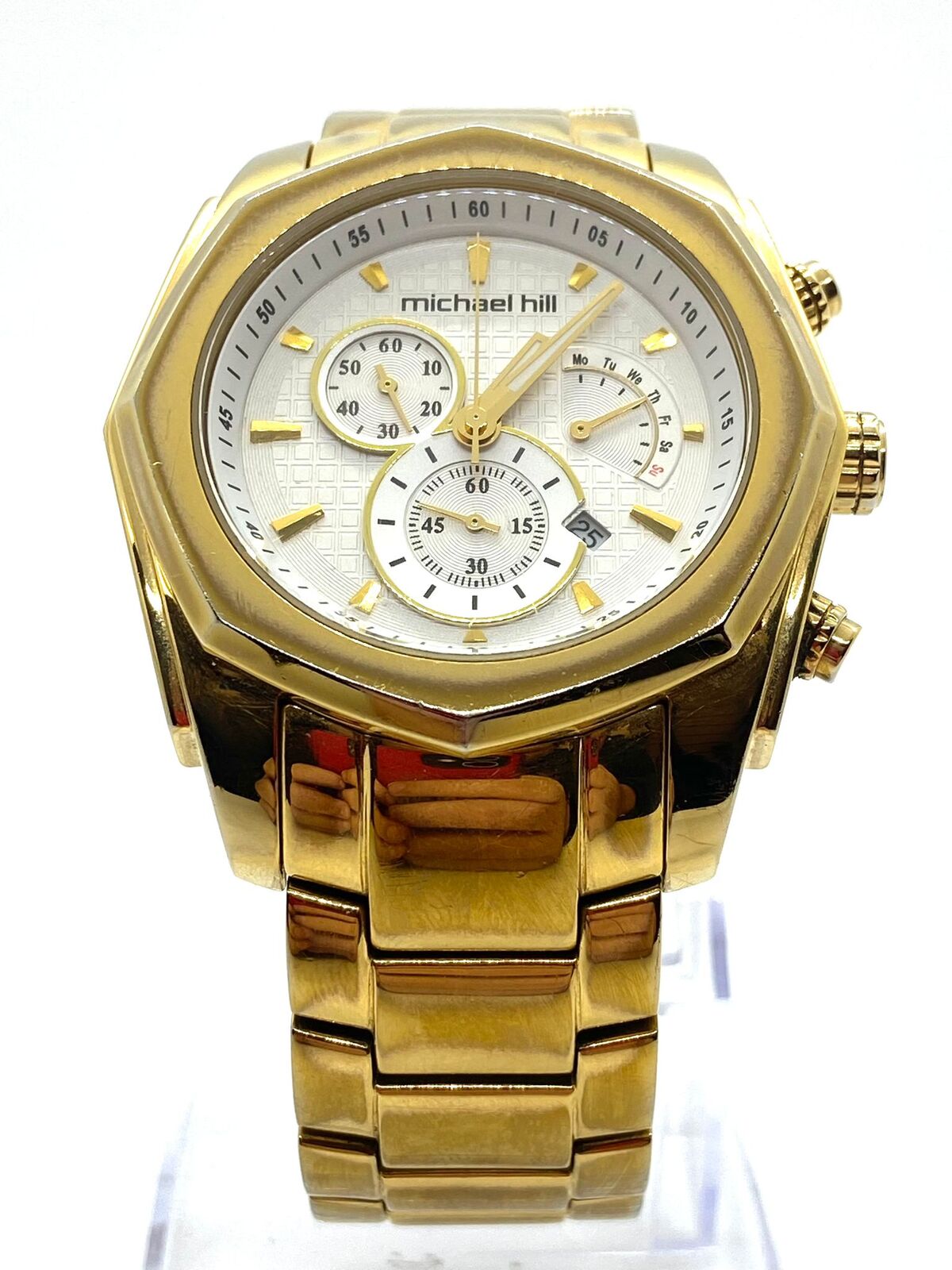 Michael Hill 9278 Chronograph Men’s Watch Yellow/White Finish (Preowned)