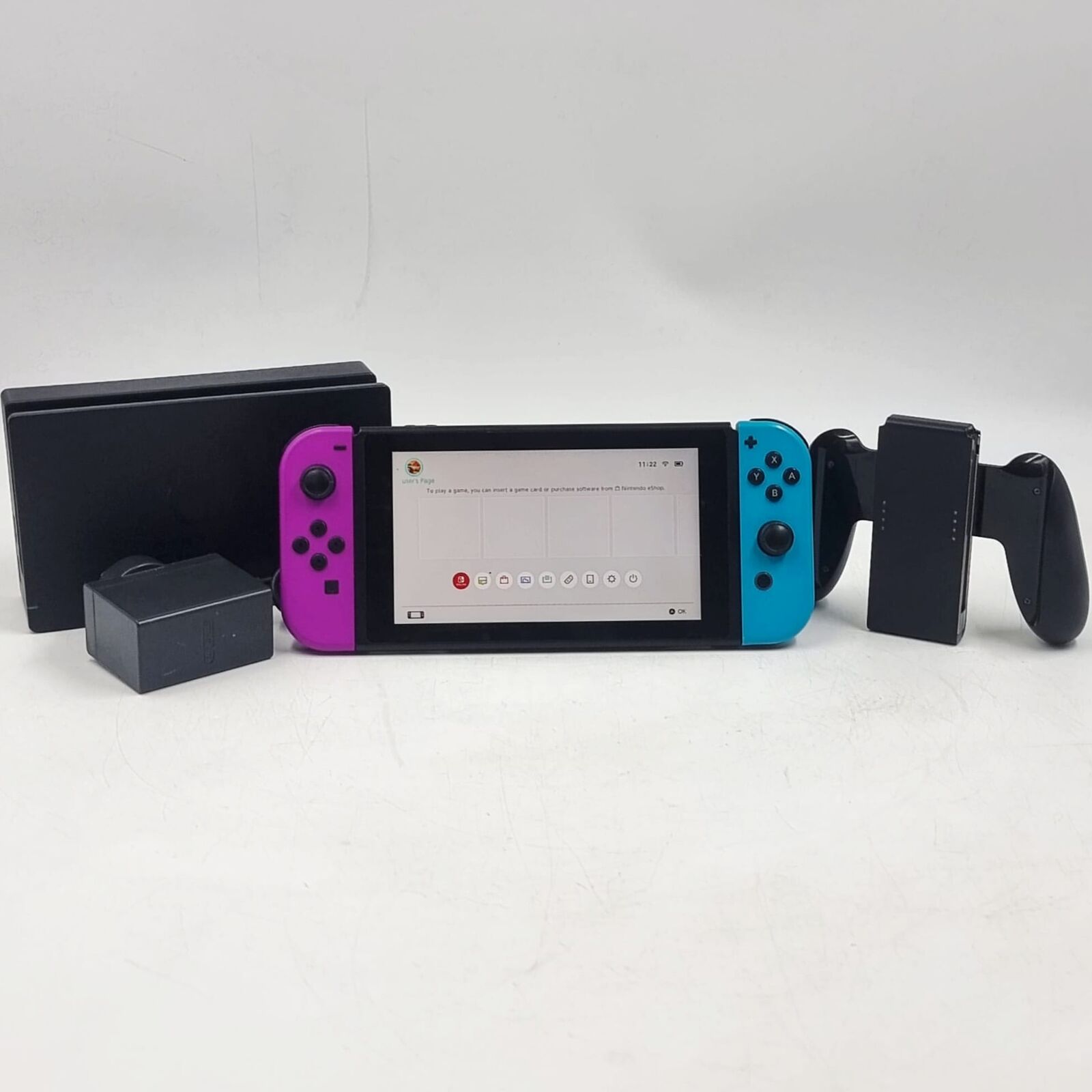 Nintendo Switch V2 Console HAC-001(-01) Neon Purple/Blue - Bundle