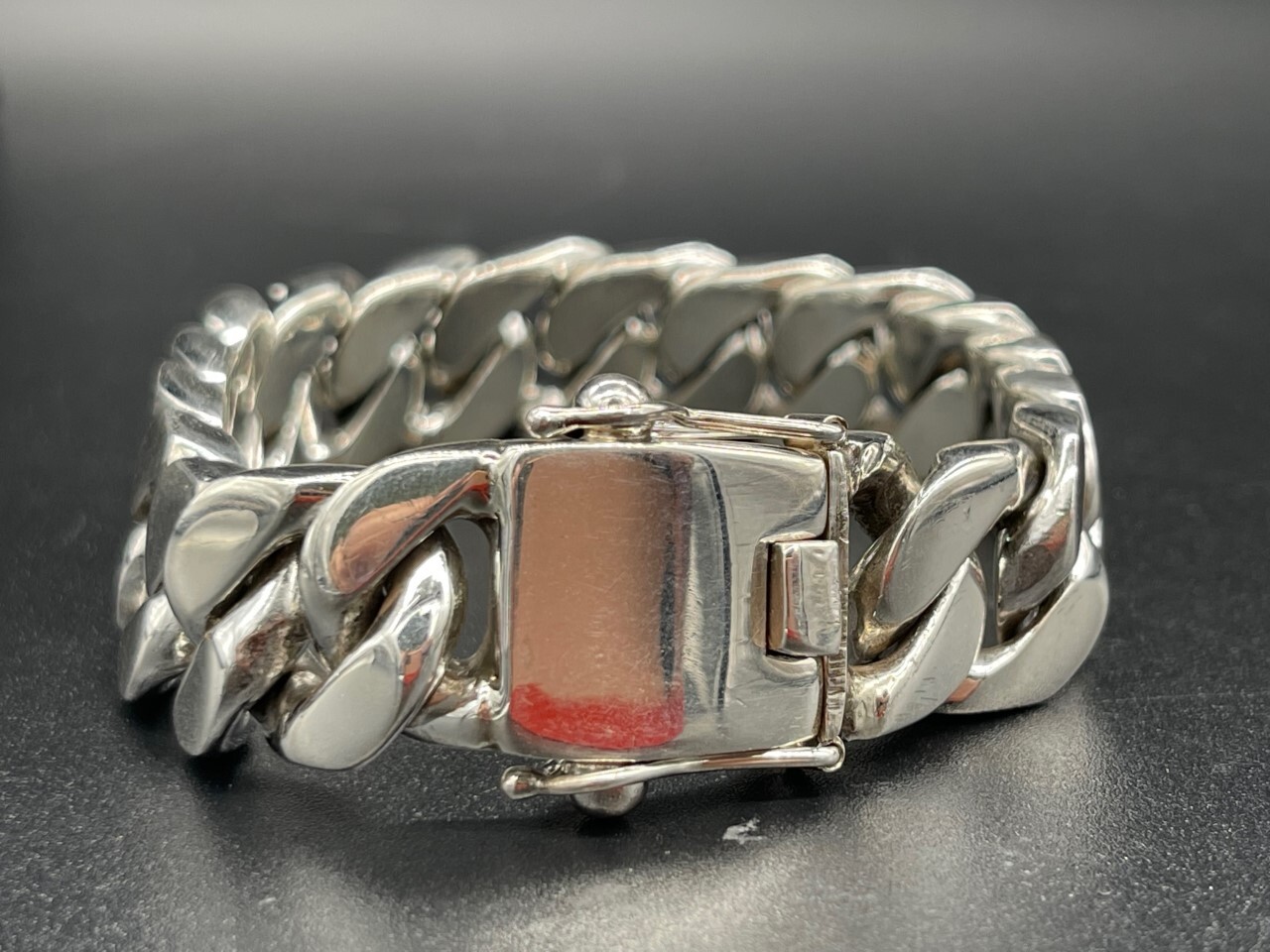 Mens chunky deals sterling silver bracelets