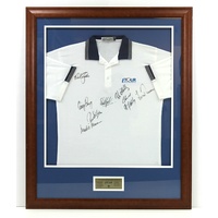 2001 PGA Tour of Australasia Signed and Framed Shirt Golf Memorabilia