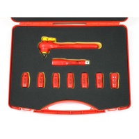 Friedrich VDE 1000V Insulated 1/2" Drive Socket Set with Bonus Spanners
