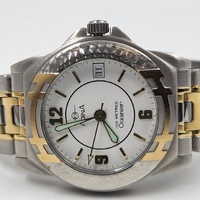 Adina Oceaneer Sports Watch 100m WR Stainless Steel Mens Quartz Two Tone