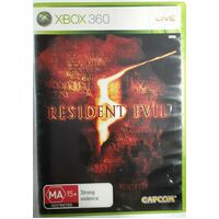 Resident Evil 5 Microsoft Xbox 360 Game Disc