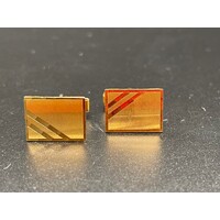 Unisex 9ct Yellow Gold Cufflinks (Pre-Owned)