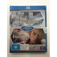 2 PACK THE DAY AFTER TOMORROW & I ROBOT BLU-RAY BLU RAY DISC DVD WILL SMITH...