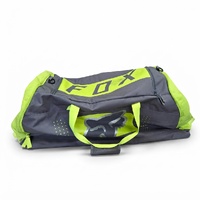 Fox Racing Motocross Gear Bag Duffle Green Grey Carry Bag 3 Pockets