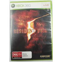 Resident Evil 5 Microsoft Xbox 360 Game Disc