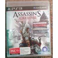 Assassin's Creed 3 Sony Playstation 3 Ubisoft Game Disc