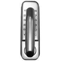Ikonic Silver 35mm-65mm Door Digital Lock Entry Set - 4091327