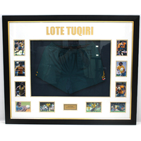 Signed Lote Tuqiri Wallabies Rugby Shorts Frame + Certificate of Authenticity