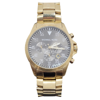 Michael Kors Gage Chronograph Black Dial Gold-Tone Stainless Steel Men's Watch