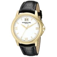 Raymond Weil Men's Tradition 39mm White Dial 18K Swiss Quartz Watch 5476-P-00307 (Pre-Owned)