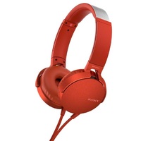 SONY MDR-XB550AP Extra Bass On-Ear Headphones - Red