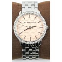 Michael Kors MK-3373 Stainless Steel Pink Dial Silver Tone Women's Watch