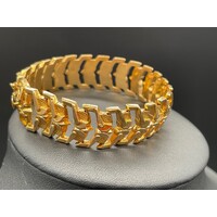 Ladies 18ct Yellow Gold Fancy Link Bracelet (Pre-Owned)