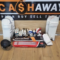Assorted Cricket Gear Bundle Pads Gloves Helmet Stumps Kookaburra Wheel Bag