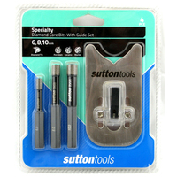 Sutton Tools Set Diamond Core Bit Set W/ Guide 4 Piece - D6180004