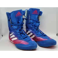ADIDIAS BOX HOG PLUS BOXING BOOTS BLUE/PINK Size 9 (Pre-Owned)