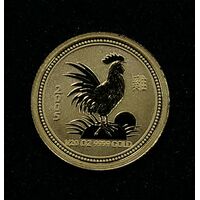 Australian 1/20 Oz Gold $5 24CT "Year of the Rooster" 2005 (Pre-Owned)