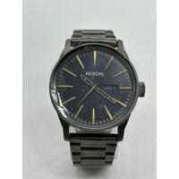 Nixon A356-2983 Sentry SS Stainless Steel Classic Date Gunmetal Mens Watch