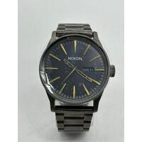 Nixon A356-2983 Sentry SS Stainless Steel Classic Date Gunmetal Men’s Watch 