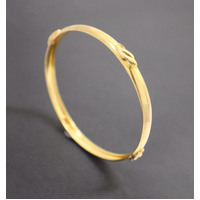 Ladies 22K Solid Yellow Gold Round Bangle Bracelet 10.5 Grams (pre-owned)