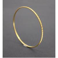 Ladies 21K Solid Yellow Gold Round Bangle Bracelet 7.4 Grams (pre-owned)