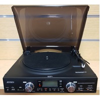 Jensen 3-Speed Stereo Turntable MP3 AM/FM Stereo JTA-450 (Pre-Owned)
