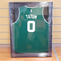 Jayson Tatum Boston Celtics Jersey SIGNED In Timber Frame (Pre-Owned)