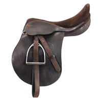 Country Polo 19" Suede Leather Polo Saddle with Girth & Stirrups (pre-owned)