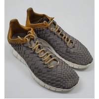 Nike Free Inneva Woven Grey Laser Orange Mens Size 9 Sportswear Sneaker