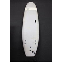 Softech Roller 8'4" Surfboard Grey w/ FK Surf Leash & Cover