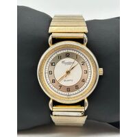 Countdown by Helbros Base Metal Bezel Stainless Steel Ladies Gold Tone Watch