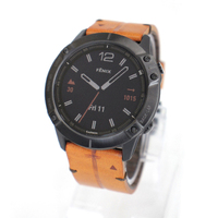 Garmin Fenix 6X Sapphire 51mm GPS Watch - Black DLC with Chestnut Leather Band  (pre-owned)