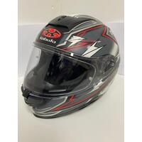 Kabuto Aeroblade-5 ECE 22-05 Black/Red/Grey Size Large 58-59cm Bargy Design Helmet (Pre-owned )