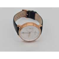 Nordgreen Copenhagen Pioneer 40mm Rose Gold Chronograph Watch with Leather Band