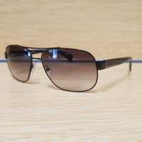 PRADA SPR52P Men's Sunglasses Shiny Black Grey Gradient (Pre-Owned)