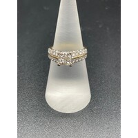 Ladies 9ct Yellow Gold Diamond Ring (Pre-Owned)