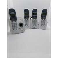 Vtech Cordless Phones 15250 QUAD + Charging Docks x 4 (Pre-owned)