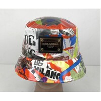 Dolce & Gabbana Newspaper patchwork print bucket hat LARGE GH761AGEZ69A1683 (Pre-Owned)