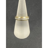 Ladies Two Tone White/ Yellow Gold + Diamond Ring (Pre-Owned)
