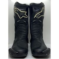 Alpinestars SMx 6 Motocross V2 Men’s Vented Leather US Size 9.5 Black Boots (Pre-Owned)