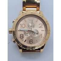 Nixon 51-30 Chrono Stainless Steel Men's Watch - Gold (Pre-Owned)