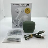 Defunc True Mute Active Noise Cancellation Green Earbuds IPX4 Water Resistance