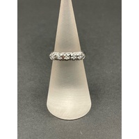Ladies 9ct White Gold Cubic Zirconia Ring