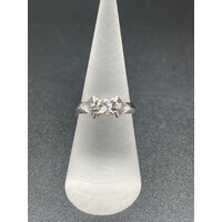 Ladies Solid 3.0 Grams 9ct White Gold Diamond Ring Fine Jewellery Size UK M