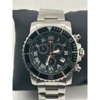 Orologio All Stainless Steel Men’s Watch 10 ATM Water Resistant Silver Band